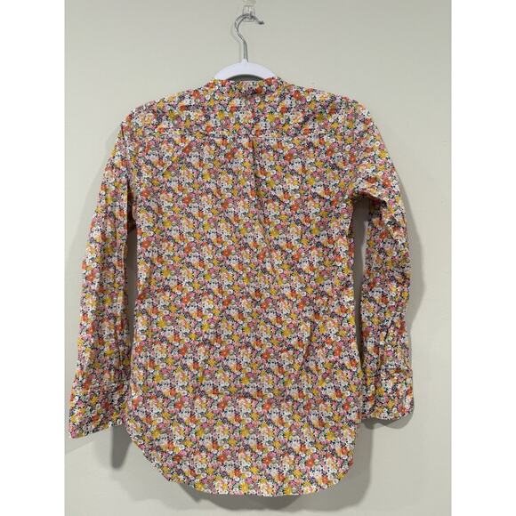 J Crew Liberty Ruffle Button Up Shirt Libby Floral Size XXS 2320 - Picture 8 of 11
